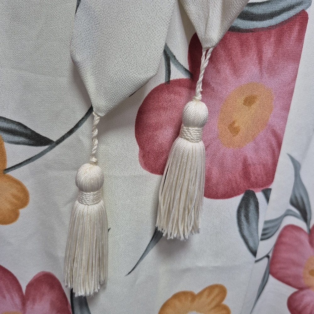 Vintage Bendigo Impressions Floral Robe With Tassel Ties Size M - Picture 5 of 12